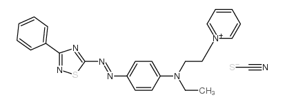 1-[2-[ethyl[4-[(3-phenyl-1,2,4-thiadiazol-5-yl)azo]phenyl]amino]ethyl]pyridinium thiocyanate Structure