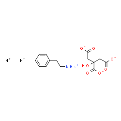 phenethylammonium dihydrogen 2-hydroxypropane-1,2,3-tricarboxylate structure