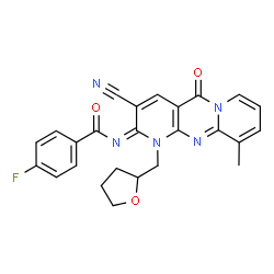 N-[3-cyano-10-methyl-5-oxo-1-(tetrahydro-2-furanylmethyl)-1,5-dihydro-2H-dipyrido[1,2-a:2,3-d]pyrimidin-2-ylidene]-4-fluorobenzamide picture