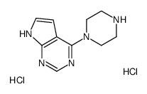 4-(哌嗪-1-基)-1H-吡咯并[2,3-d]嘧啶双盐酸盐结构式