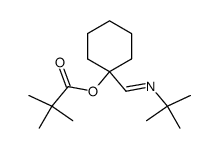 N-((1-((2,2-dimethylpropanoyl)oxy)cyclohexyl)-methylidene)-1,1-dimethylethanamine Structure