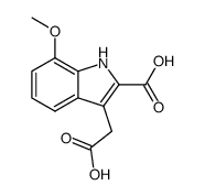 (2-carboxy-7-methoxy-indol-3-yl)-acetic acid Structure
