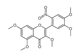 2-(4,5-dimethoxy-2-nitro-phenyl)-3,5,7-trimethoxy-chromen-4-one结构式