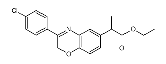 ethyl 2-[8-(4-chlorophenyl)-10-oxa-7-azabicyclo[4.4.0]deca-2,4,7,11-te traen-4-yl]propanoate structure