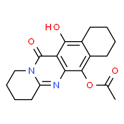 12H-Benzo[g]pyrido[2,1-b]quinazolin-12-one,6-(acetyloxy)-1,2,3,4,7,8,9,10-octahydro-11-hydroxy- Structure