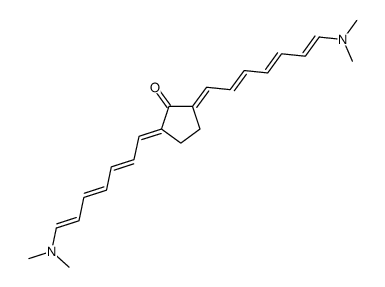 2,5-bis[7-(dimethylamino)hepta-2,4,6-trienylidene]cyclopentan-1-one结构式