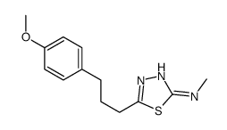 5-[3-(4-methoxyphenyl)propyl]-N-methyl-1,3,4-thiadiazol-2-amine结构式