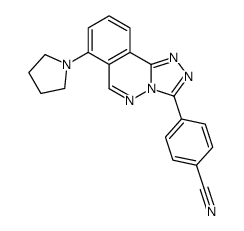 4-(7-pyrrolidin-1-yl-[1,2,4]triazolo[3,4-a]phthalazin-3-yl)benzonitrile结构式