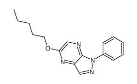 5-pentoxy-1-phenylpyrazolo[3,4-b]pyrazine结构式
