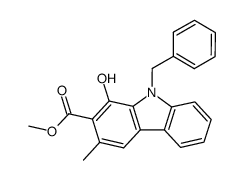 methyl 1-hydroxy-3-methyl-9-(phenylmethyl)-9H-carbazole-2-carboxylate Structure