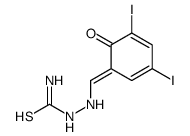 [(3,5-diiodo-6-oxocyclohexa-2,4-dien-1-ylidene)methylamino]thiourea Structure