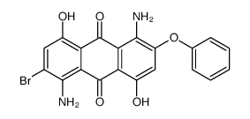 1,5-diamino-2-bromo-4,8-dihydroxy-6-phenoxyanthracene-9,10-dione Structure