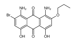 1,8-diamino-2-bromo-4,5-dihydroxy-7-propoxyanthracene-9,10-dione结构式