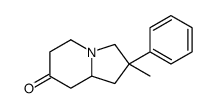 2-methyl-2-phenyl-1,3,5,6,8,8a-hexahydroindolizin-7-one结构式