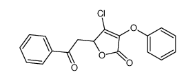 3-chloro-2-phenacyl-4-phenoxy-2H-furan-5-one Structure