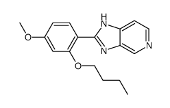 2-(2-butoxy-4-methoxyphenyl)-3H-imidazo[4,5-c]pyridine结构式
