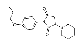 3-piperidin-1-yl-1-(4-propoxyphenyl)pyrrolidine-2,5-dione结构式