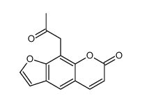 9-(2-oxopropyl)furo[3,2-g]chromen-7-one结构式