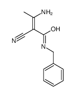 3-amino-N-benzyl-2-cyanobut-2-enamide结构式