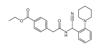 ethyl 4-[(α-cyano-2-piperidino-benzyl)-aminocarbonylmethyl]-benzoate结构式