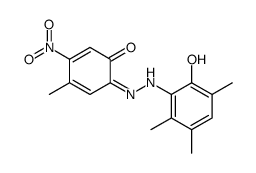 6-[(2-hydroxy-3,5,6-trimethylphenyl)hydrazinylidene]-4-methyl-3-nitrocyclohexa-2,4-dien-1-one Structure