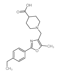 1-{[2-(4-ethylphenyl)-5-methyl-1,3-oxazol-4-yl]methyl}piperidine-4-carboxylic acid Structure