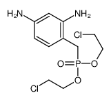 4-[bis(2-chloroethoxy)phosphorylmethyl]benzene-1,3-diamine结构式