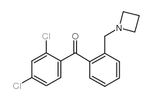 2'-AZETIDINOMETHYL-2,4-DICHLOROBENZOPHENONE结构式