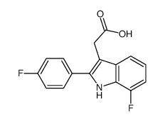 2-(7-FLUORO-2-(4-FLUOROPHENYL)-1H-INDOL-3-YL)ACETIC ACID Structure