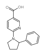 6-(2-phenylpyrrolidin-1-yl)pyridine-3-carboxylic acid结构式