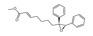 methyl (E)-7-((2S,3R)-2,3-diphenyloxiran-2-yl)hept-2-enoate结构式