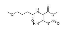 Butanamide,N-(6-amino-1,2,3,4-tetrahydro-1,3-dimethyl-2,4-dioxo-5-pyrimidinyl)-4-methoxy- structure