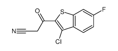 3-(3-Chloro-6-fluoro-1-benzothiophen-2-yl)-3-oxopropanenitrile结构式