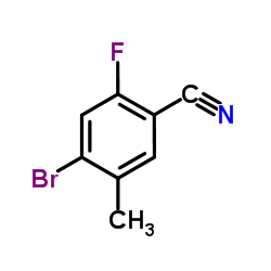 2-氟-4-溴-5-甲基苯腈结构式