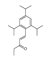 1-[2,4,6-tri(propan-2-yl)phenyl]pent-1-en-3-one结构式