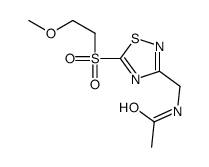 N-[[5-(2-methoxyethylsulfonyl)-1,2,4-thiadiazol-3-yl]methyl]acetamide Structure