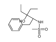N-[(2S)-3-ethyl-3-hydroxy-1-phenylpentan-2-yl]methanesulfonamide结构式