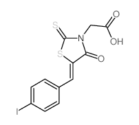 2-[5-[(4-iodophenyl)methylidene]-4-oxo-2-sulfanylidene-thiazolidin-3-yl]acetic acid结构式