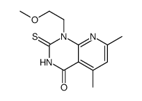 Pyrido[2,3-d]pyrimidin-4(1H)-one, 2,3-dihydro-1-(2-methoxyethyl)-5,7-dimethyl-2-thioxo Structure