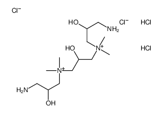 N,N'-bis(3-ammonio-2-hydroxypropyl)-N,N,N',N'-tetramethyl-N,N'-(2-hydroxypropane-1,3-diyl)diammonium tetrachloride structure