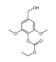 ethyl 4-(hydroxymethyl)-2,6-dimethoxyphenyl carbonate结构式
