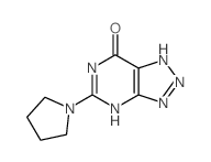 4-pyrrolidin-1-yl-3,5,7,8,9-pentazabicyclo[4.3.0]nona-3,5,8-trien-2-one结构式