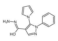 1-phenyl-5-pyrrol-1-ylpyrazole-4-carbohydrazide Structure