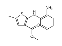 3-Thiophenecarboxylic acid, 2-[(2-aminophenyl)amino]-5-methyl-, methyl ester结构式