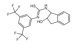 N-[3,5-Bis(trifluoromethyl)phenyl]-N'-[(1S,2R)-2,3-dihydro-2-hydroxy-1H-inden-1-yl]thiourea Structure