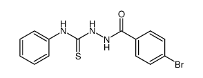 N-(p-bromobenzamido)-N'-phenylthiourea结构式