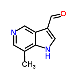 7-methyl-1H-pyrrolo[3,2-c]pyridine-3-carbaldehyde structure