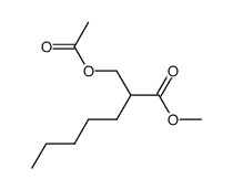 2-acetoxymethyl-heptanoic acid methyl ester Structure