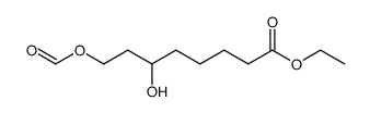 6-Hydroxy-8-formyloxy-octansaeure-ethylester结构式