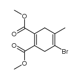 4-bromo-5-methyl-cyclohexa-1,4-diene-1,2-dicarboxylic acid dimethyl ester结构式